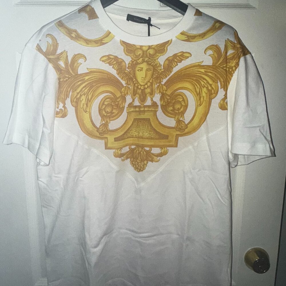 AUTHENTIC MENS VERSACE RARE BAROQUE T-SHIRT XL SLIM FIT